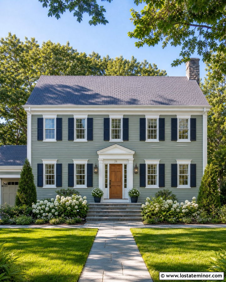 Sage Green House With Blue Gray Roof - 30 Sage Green House Design With Roof Ideas