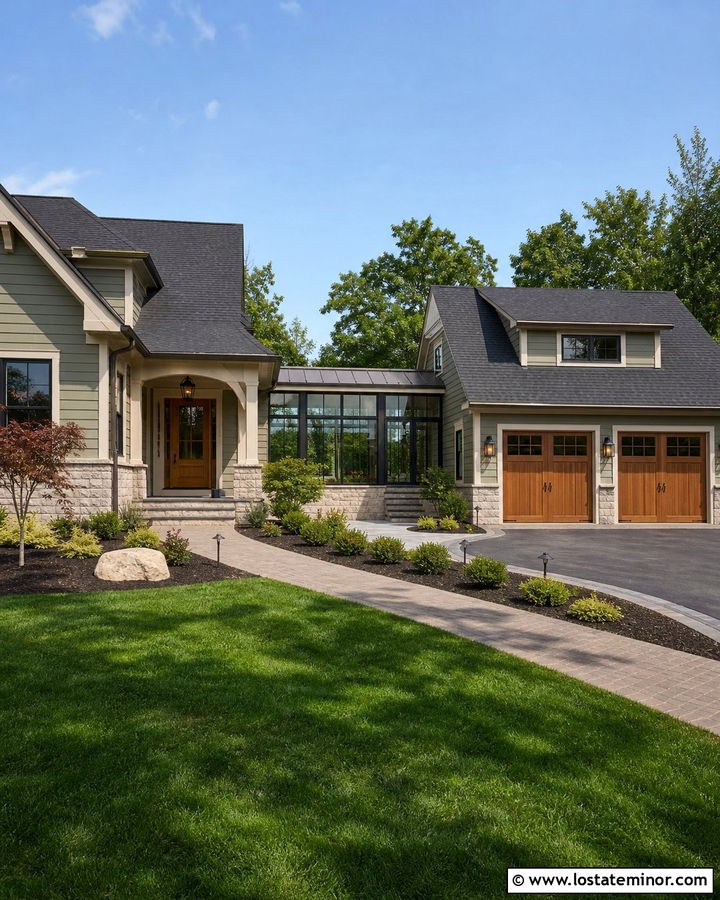 Sage Green House With Breezeway Sunroom - 30 Sage Green House Design With Sunroom Ideas