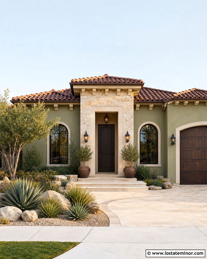 Sage Green House With Bronze Front Door - 30 Sage Green House Design With Front Door Ideas