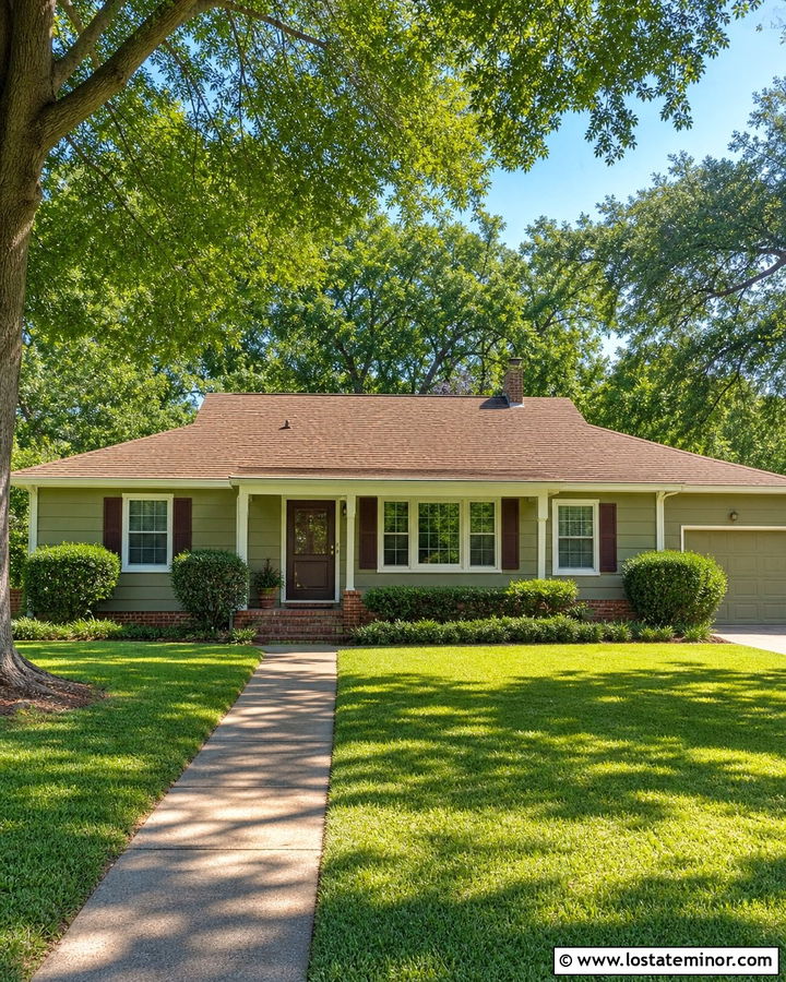Sage Green House With Brown Storm Door - 30 Sage Green House Design With Storm Door Ideas