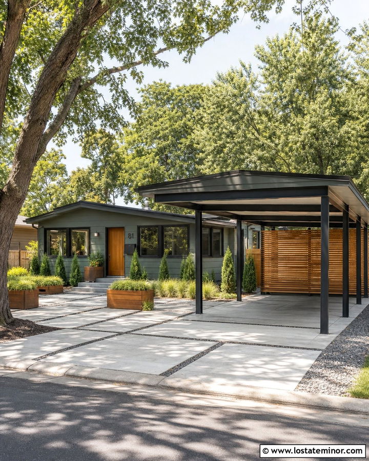 Sage Green House With Carport Privacy Screen - 30 Sage Green House Design With Carport Ideas