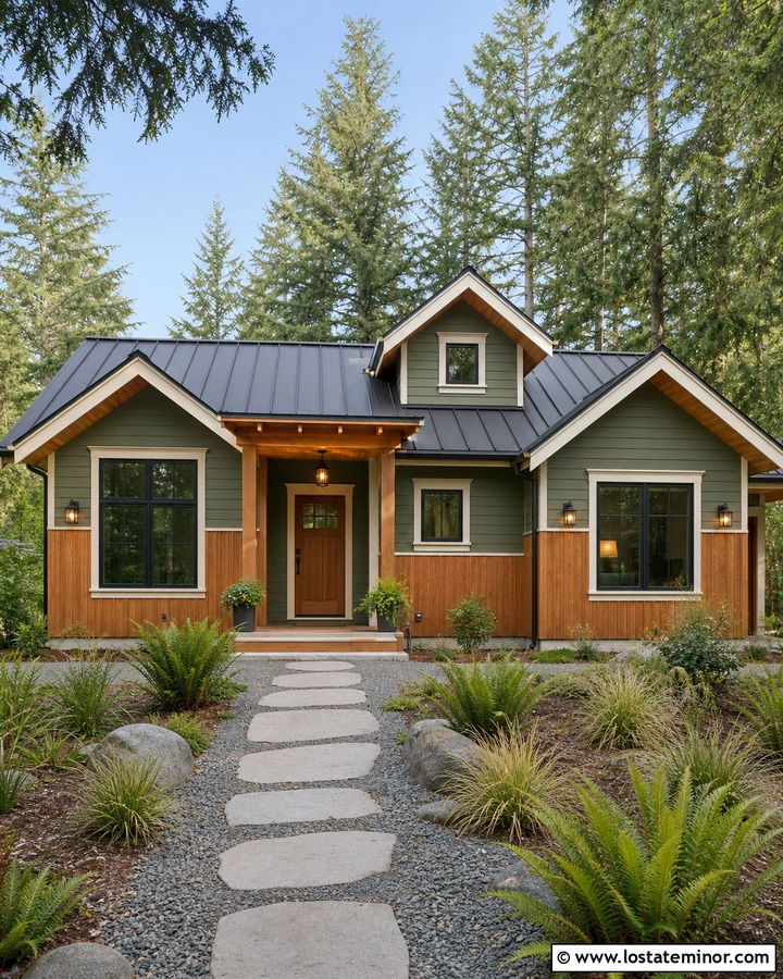 Sage Green House With Cedar Wainscoting - 30 Sage Green House Design With Wainscoting Ideas