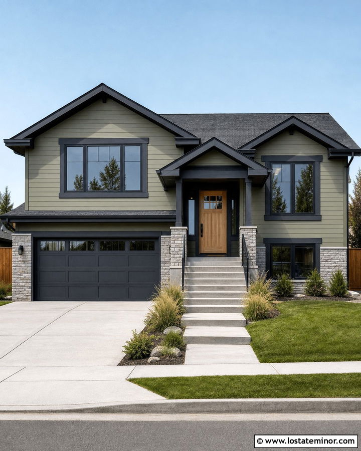 Sage Green House With Charcoal Gray Trim - 30 Sage Green House Design With Trim Ideas
