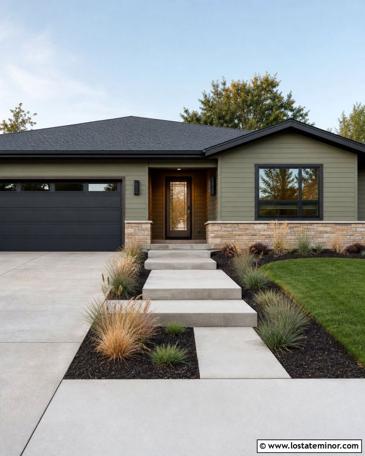 Sage Green House With Charcoal Storm Door - 30 Sage Green House Design With Storm Door Ideas