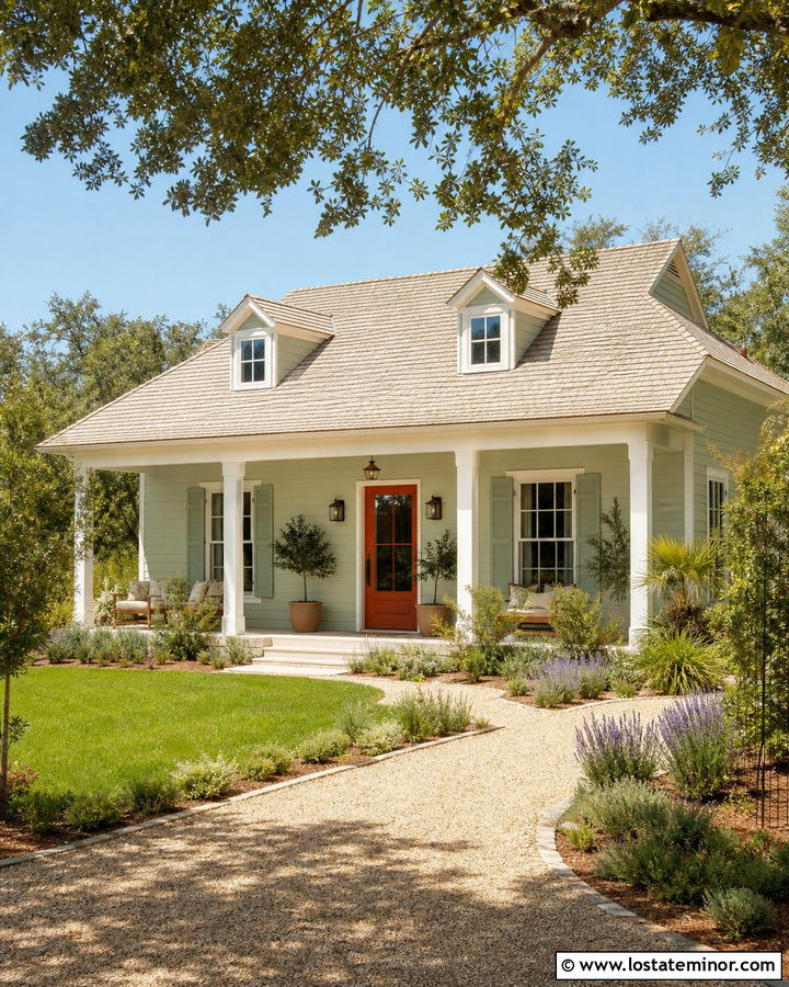 Sage Green House With Cream Shingles - 30 Sage Green House Design With Shingles Ideas