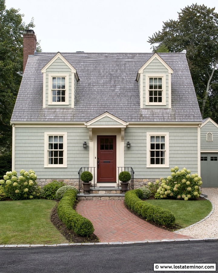 Sage Green House With Cream Window Frames - 30 Sage Green House Design With Window Frames Ideas