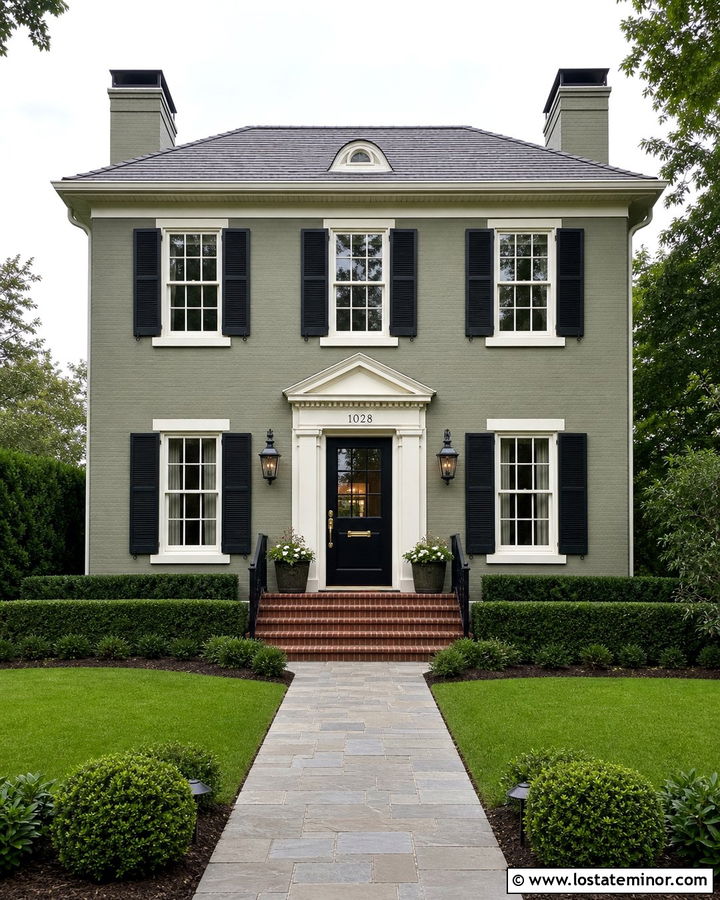 Sage Green House With Dutch Door And Black Shutters - 30 Sage Green House Design With Dutch Door Ideas