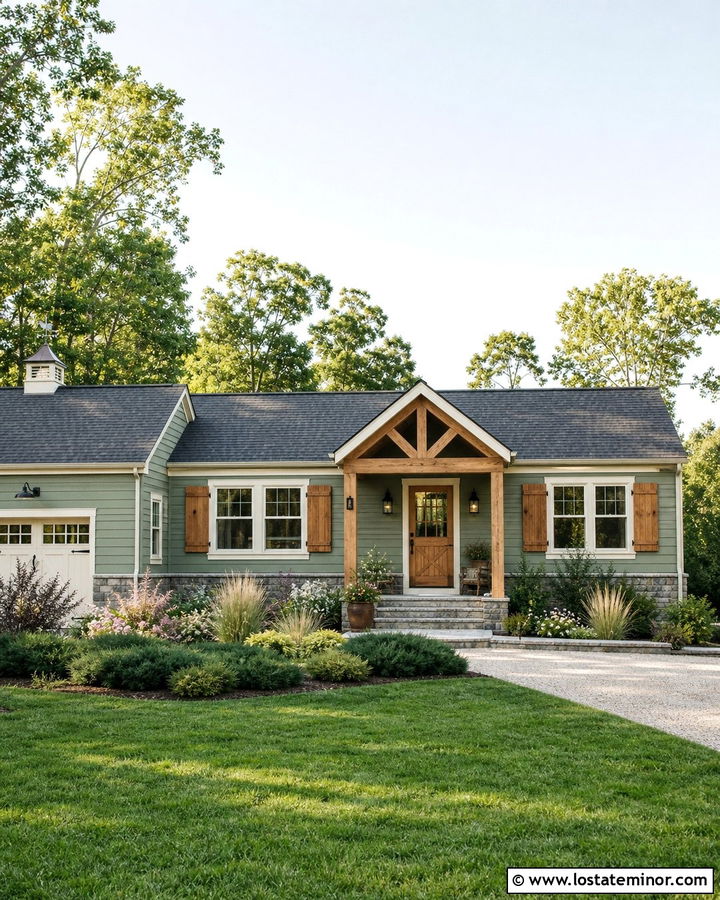 Sage Green House With Dutch Door And Cedar Shutters - 30 Sage Green House Design With Dutch Door Ideas