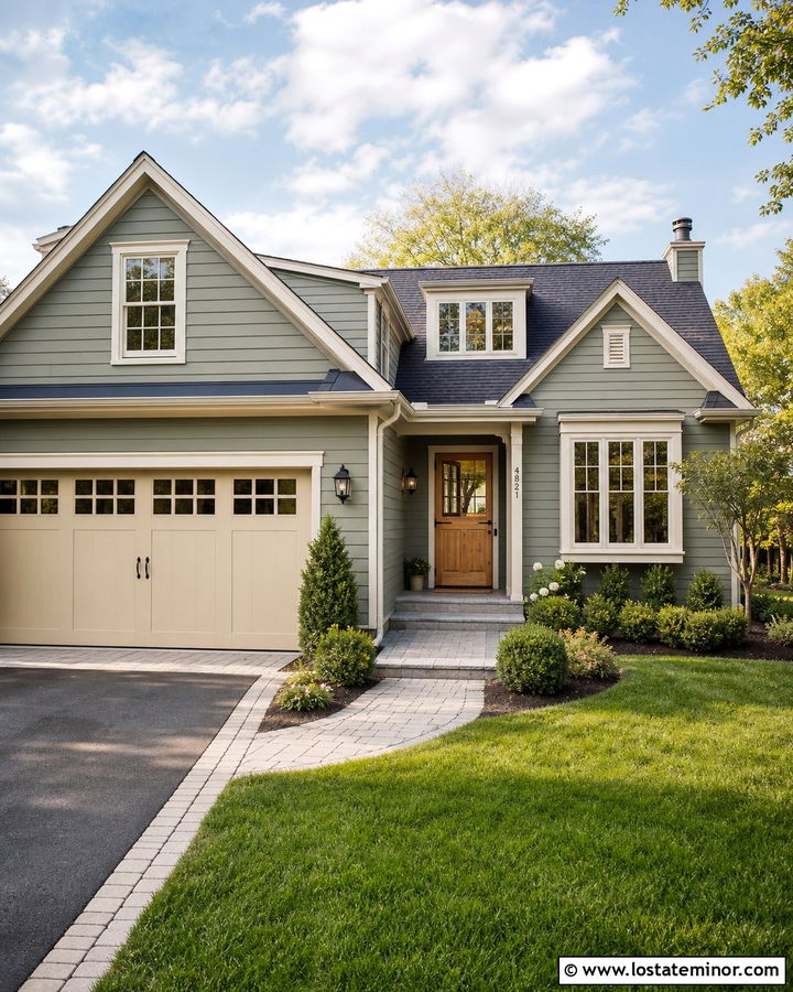 Sage Green House With Dutch Door And Garage - 30 Sage Green House Design With Dutch Door Ideas