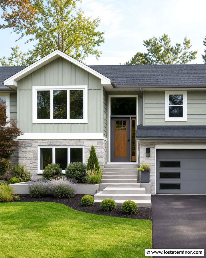 Sage Green House With Gray Storm Door - 30 Sage Green House Design With Storm Door Ideas