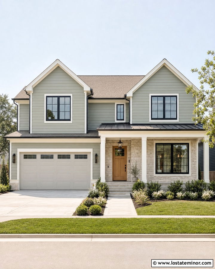 Sage Green House With Greige Roof - 30 Sage Green House Design With Roof Ideas