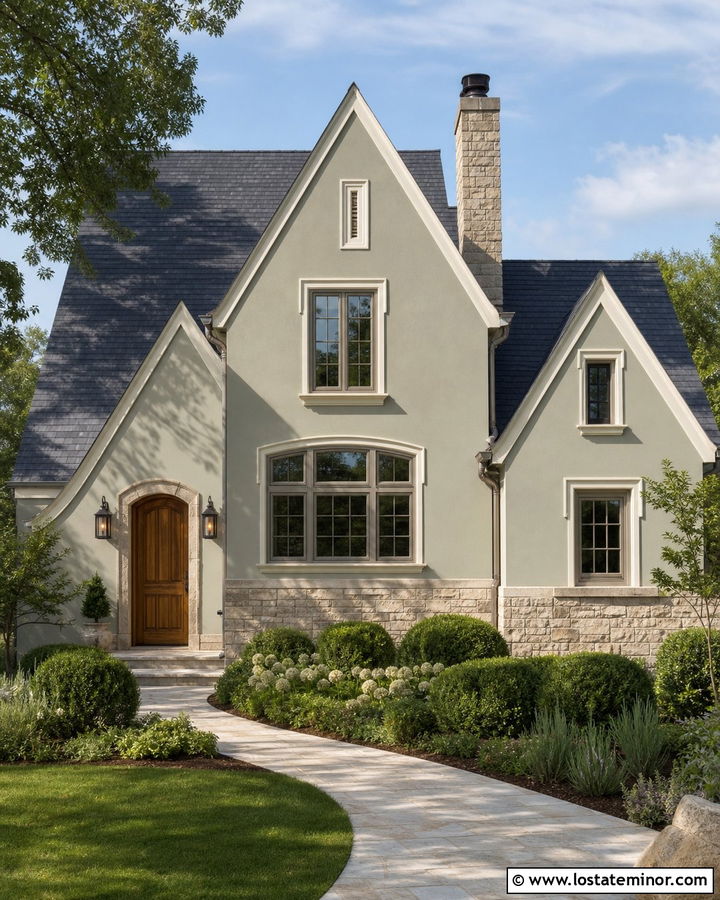 Sage Green House With Limestone Wainscoting - 30 Sage Green House Design With Wainscoting Ideas
