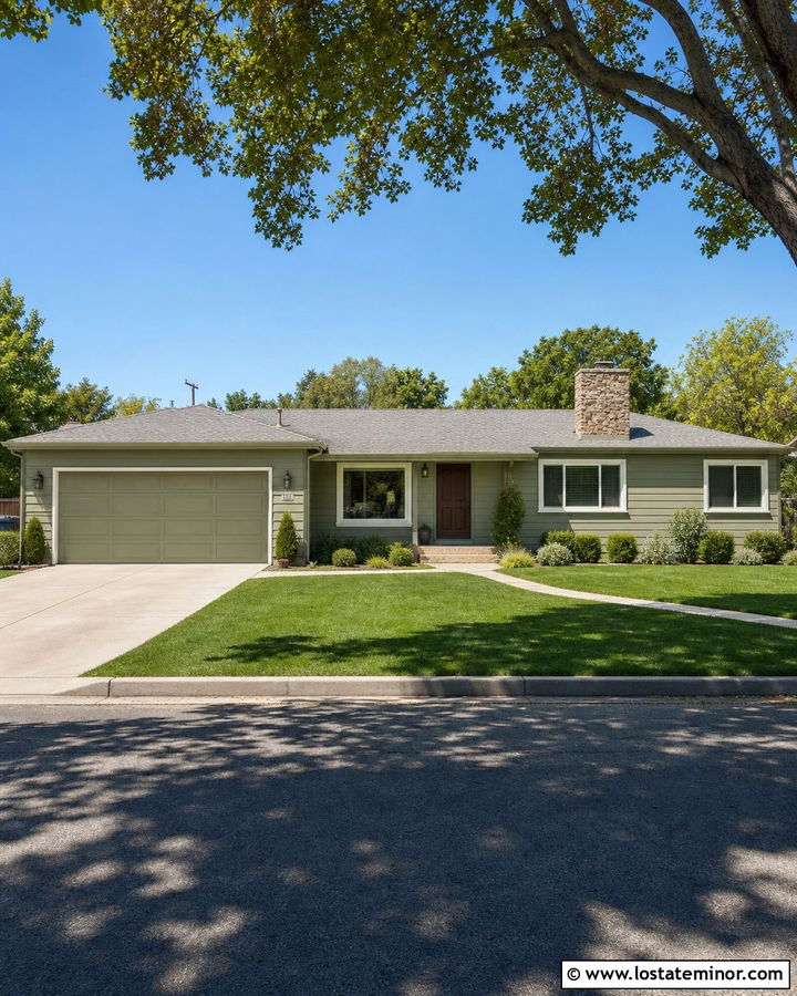 Sage Green House With Matching Sage Garage Door - 30 Sage Green House Design With Garage Door Ideas