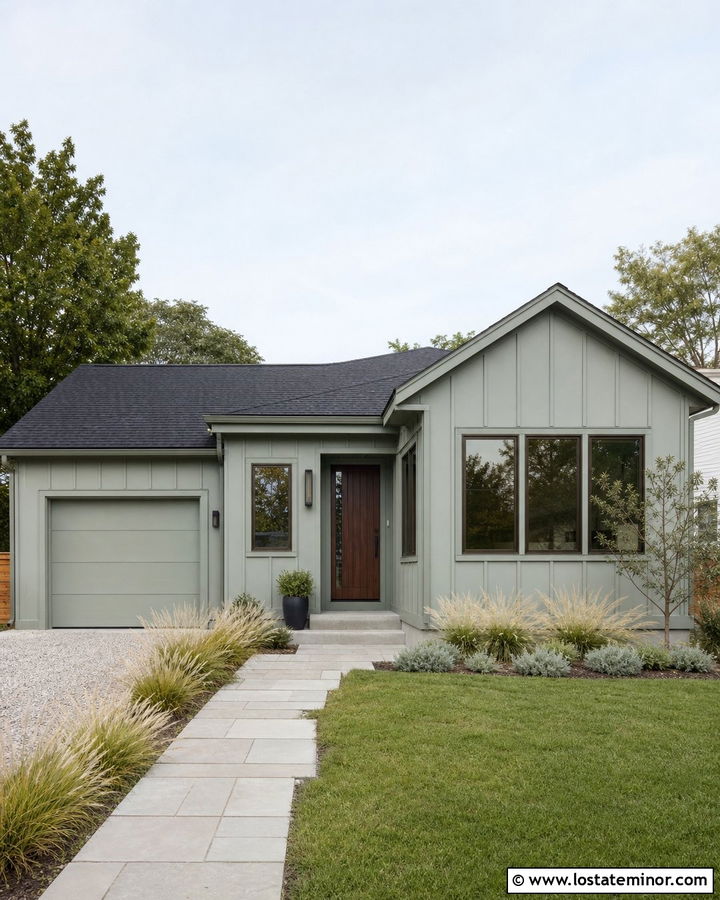 Sage Green House With Matching Sage Green Trim - 30 Sage Green House Design With Trim Ideas
