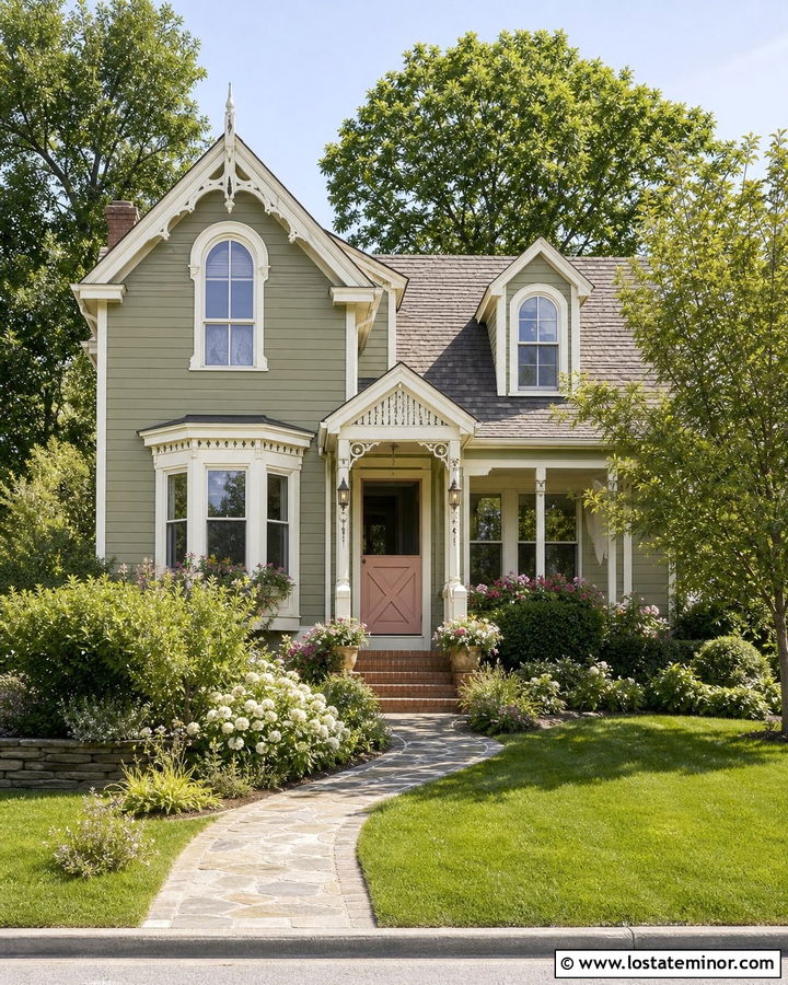 Sage Green House With Pink Dutch Door - 30 Sage Green House Design With Dutch Door Ideas