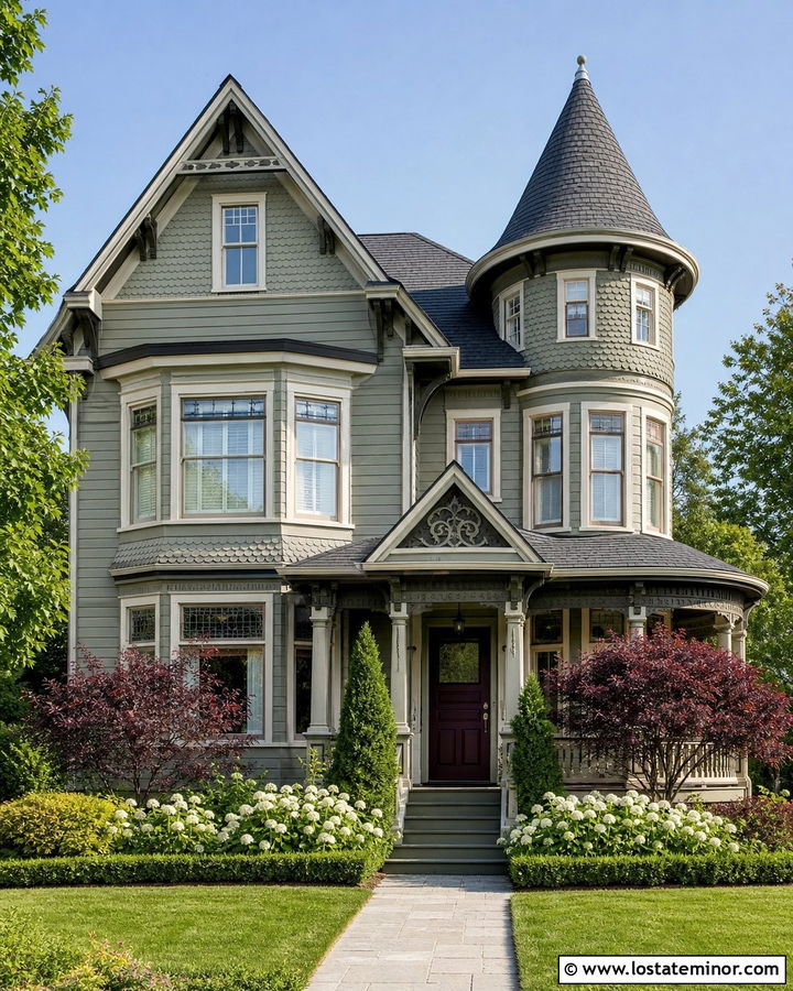 Sage Green House With Plum Front Door - 30 Sage Green House Design With Entry Door Ideas