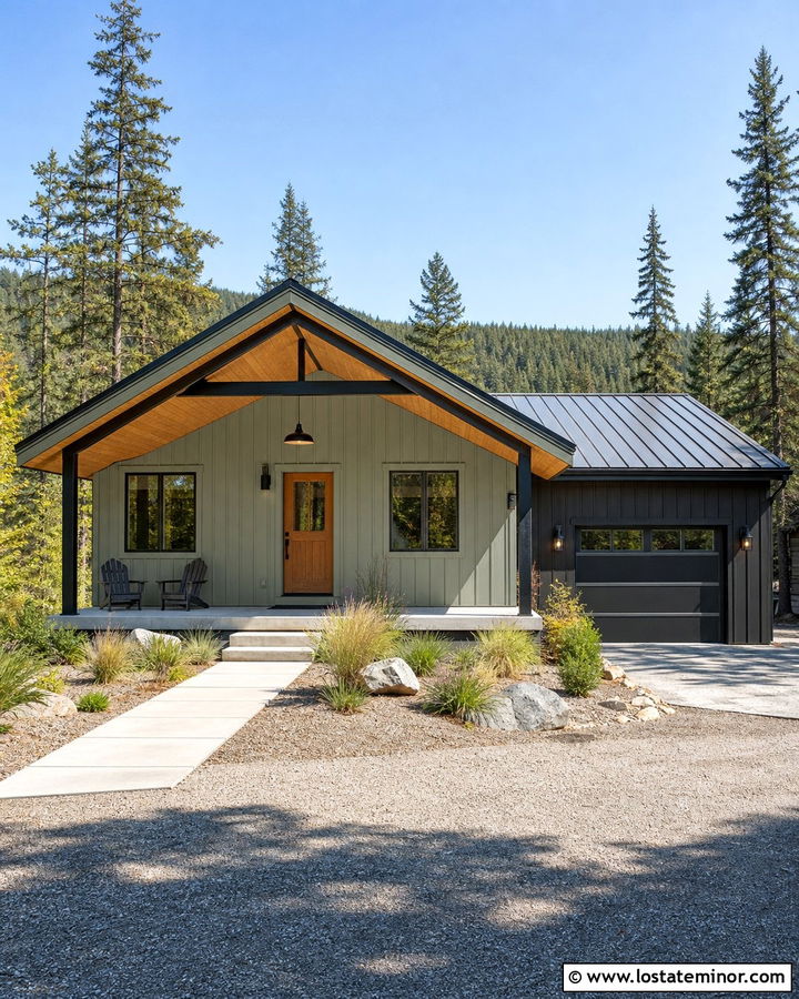 Sage Green House With Plywood Porch Ceiling - 30 Sage Green House Design With Porch Ceiling Ideas