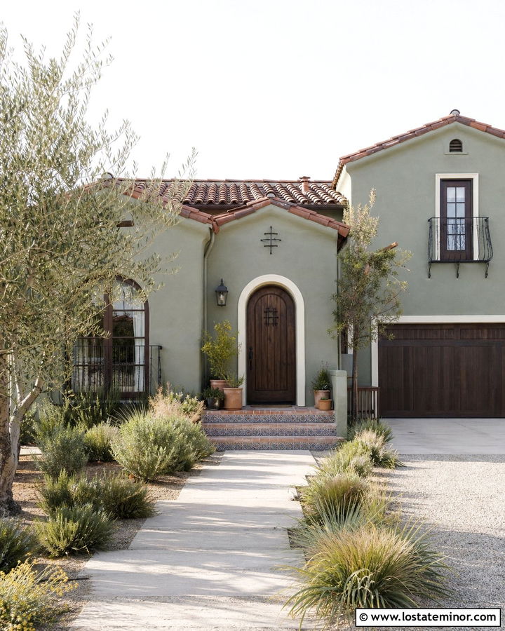 Sage Green House With Red Clay Roof - 30 Sage Green House Design With Roof Ideas