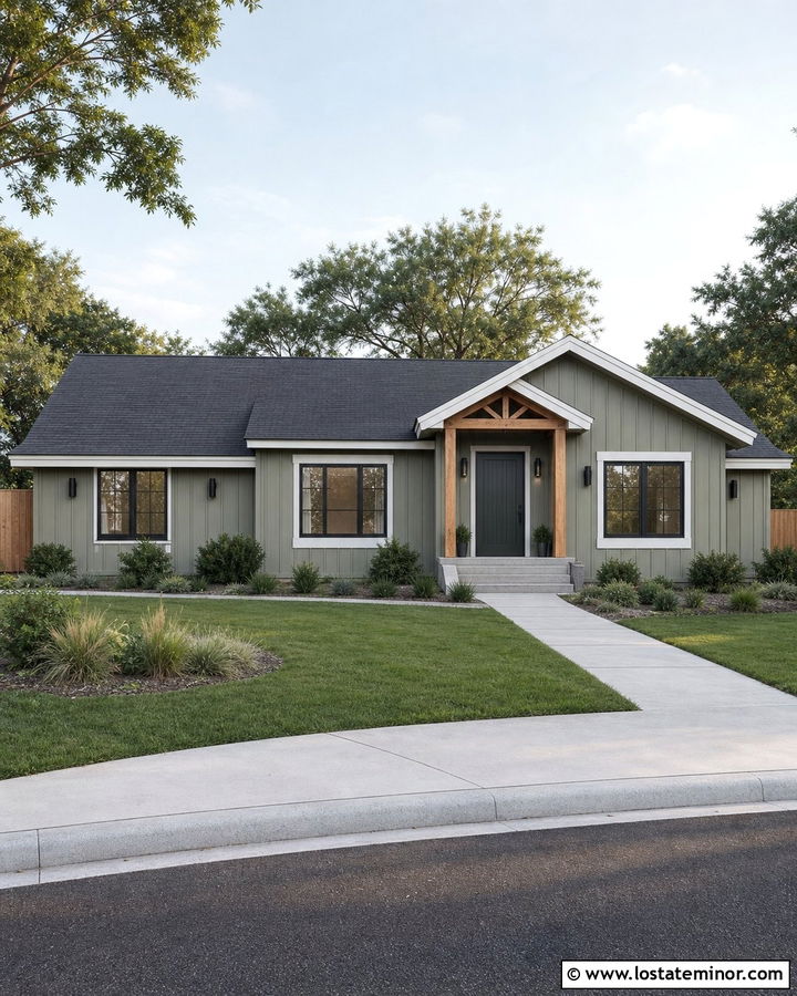 Sage Green House With Sage Front Door - 30 Sage Green House Design With Front Door Ideas