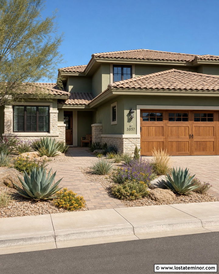 Sage Green House With Sandy Beige Tile Roof - 30 Sage Green House Design With Roof Ideas