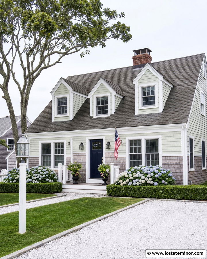 Sage Green House With Shingle Wainscoting - 30 Sage Green House Design With Wainscoting Ideas