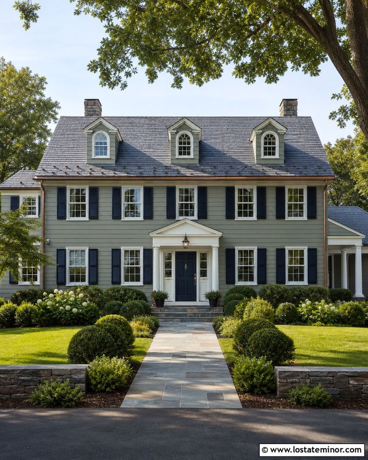 Sage Green House With Slate Shingles - 30 Sage Green House Design With Shingles Ideas
