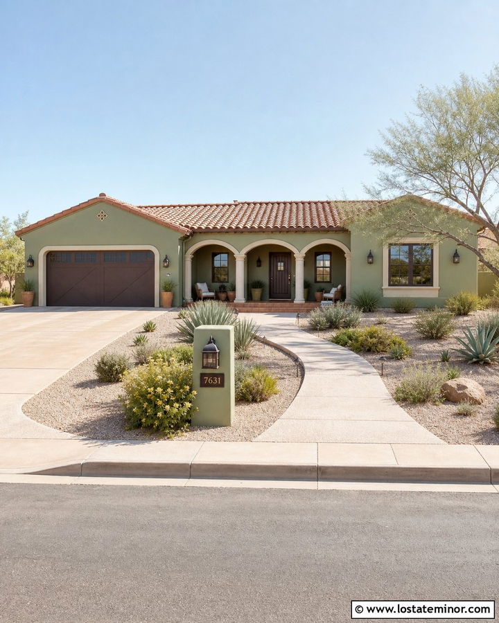Sage Green House With Terracotta Porch Ceiling - 30 Sage Green House Design With Porch Ceiling Ideas