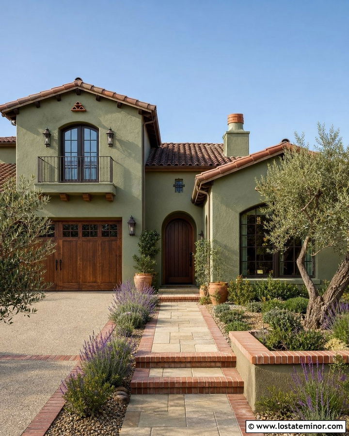 Sage Green House With Terracotta Tile Roof - 30 Sage Green House Design With Roof Ideas