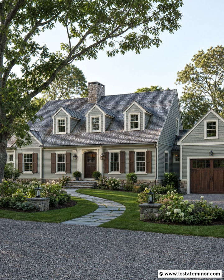 Sage Green House With Weathered Wood Roof - 30 Sage Green House Design With Roof Ideas