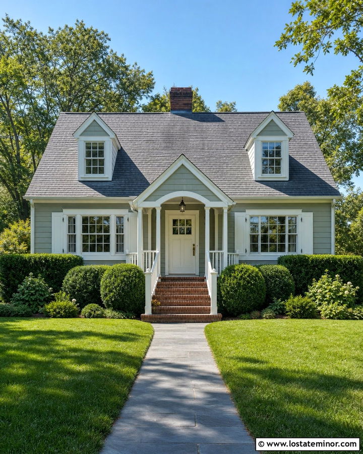 Sage Green House With White Front Door - 30 Sage Green House Design With Front Door Ideas