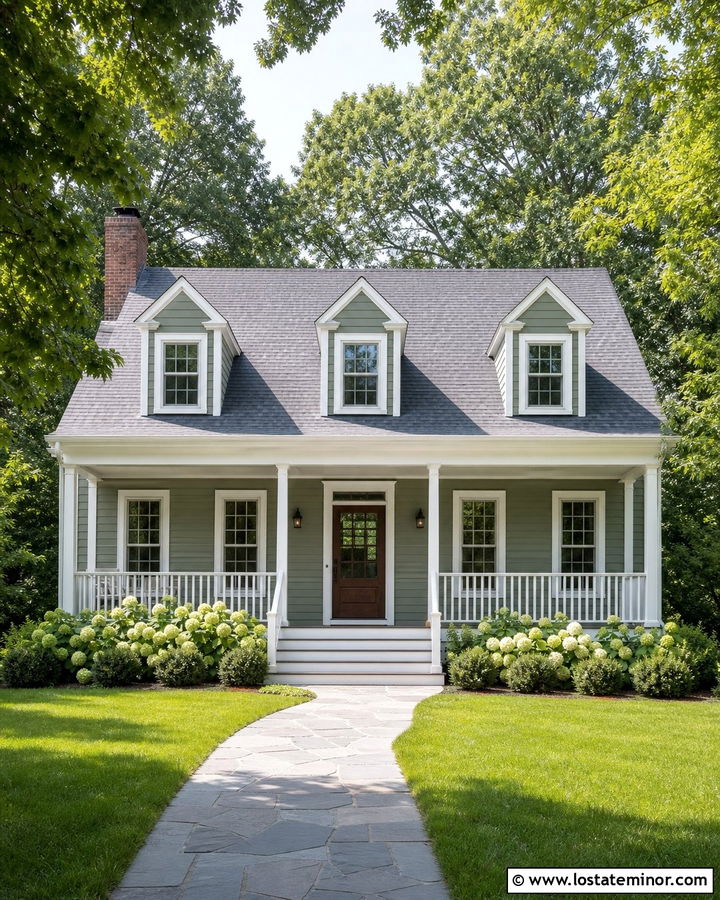 Sage Green House With White Trim - 30 Sage Green House Design With Accents Ideas
