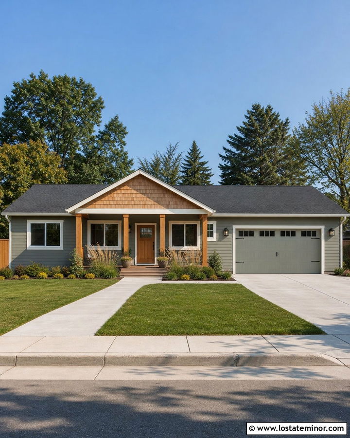 Sage Green Ranch House With Cedar Shake - 30 Sage Green House Design With Cedar Shake Ideas