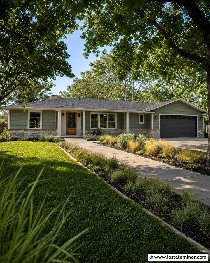 Sage Green Ranch House With Storm Door - 30 Sage Green House Design With Storm Door Ideas