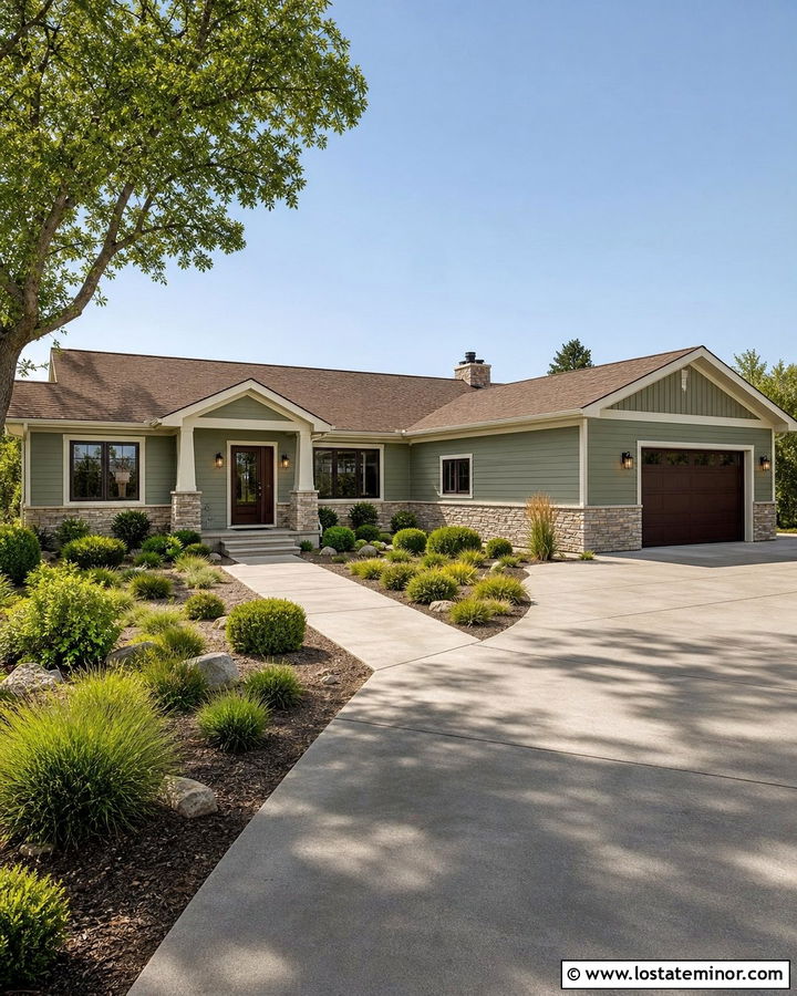 Sage Green Ranch With Bronze Screen Door - 30 Sage Green House Design With Screen Door Ideas