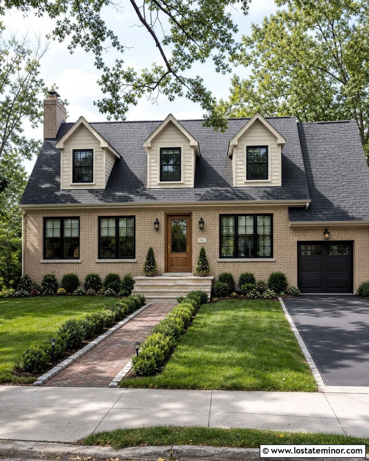 Sand Brick House With Added Dormers - 30 Sand House Design With Dormers Ideas