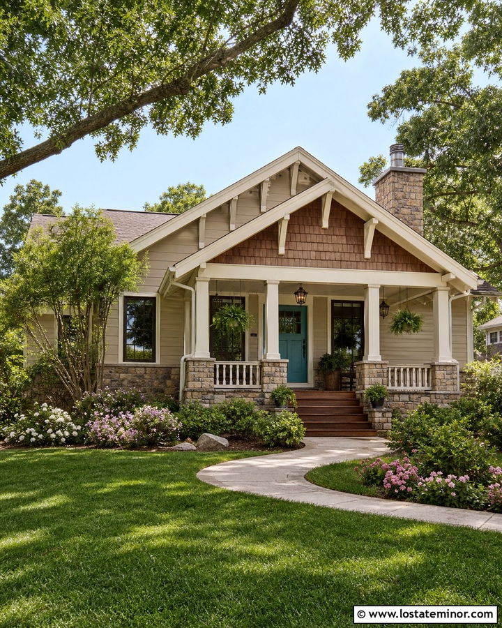 Sand Bungalow With Cedar Shake Porch - 30 Sand House Design With Cedar Shake Ideas