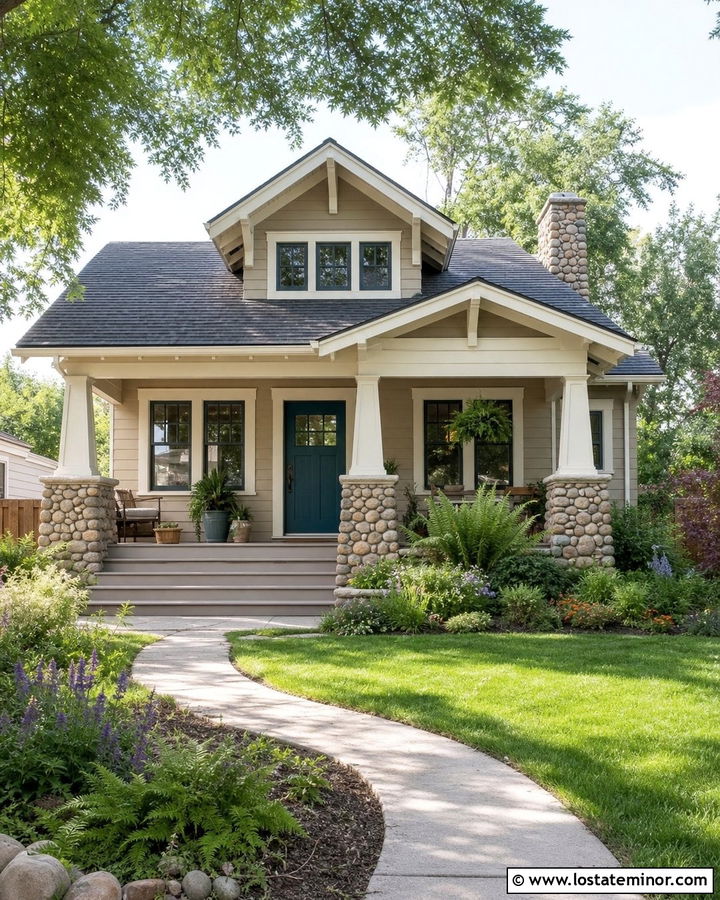Sand Bungalow With River Stone Wainscoting - 30 Sand House Design With Wainscoting Ideas