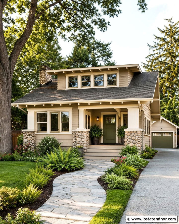 Sand Bungalow With Wide Shed Dormer - 30 Sand House Design With Dormers Ideas
