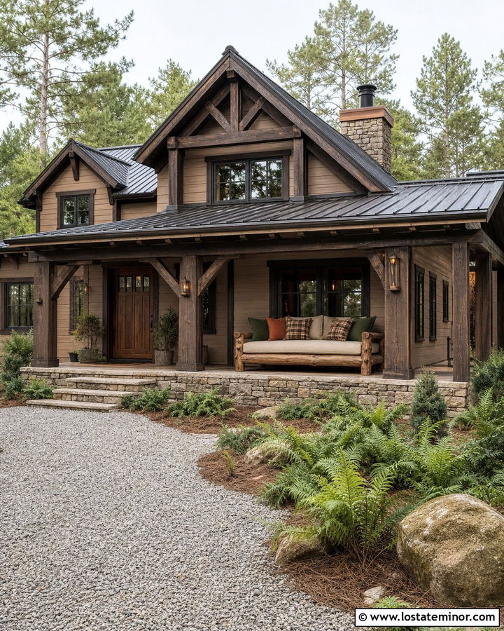 Sand Cabin House With Rustic Daybed - 30 Sand House Design With Daybed Ideas