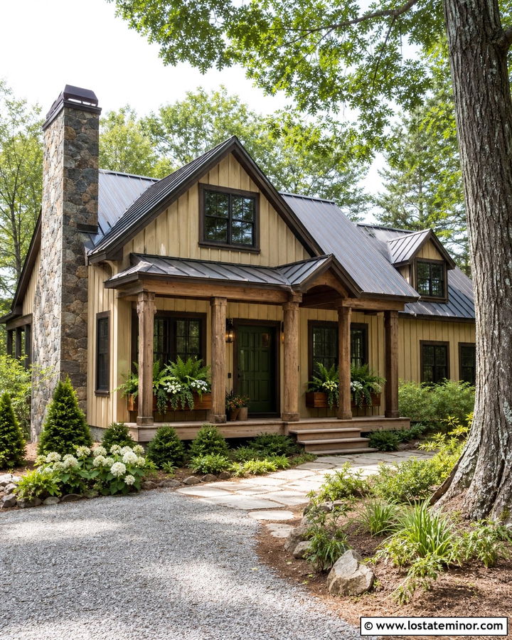Sand Cabin With Rustic Window Boxes - 30 Sand House Design With Window Boxes Ideas