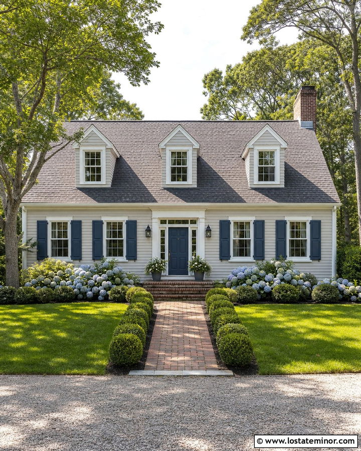 Sand Cape Cod House With Gable Dormers - 30 Sand House Design With Gables Ideas