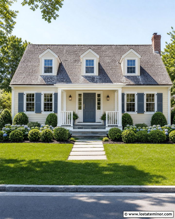 Sand Cape Cod House With Small Front Porch - 30 Sand House Design With Front Porch Ideas