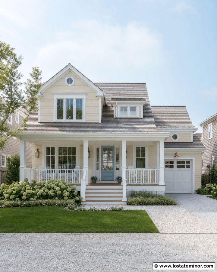 Sand Coastal House With Copper Lanterns - 30 Sand House Design With Light Fixtures Ideas
