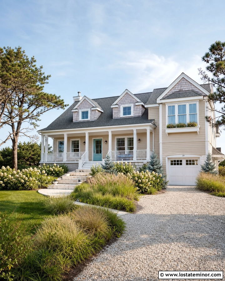 Sand Coastal House With Shingle Dormers - 30 Sand House Design With Dormers Ideas