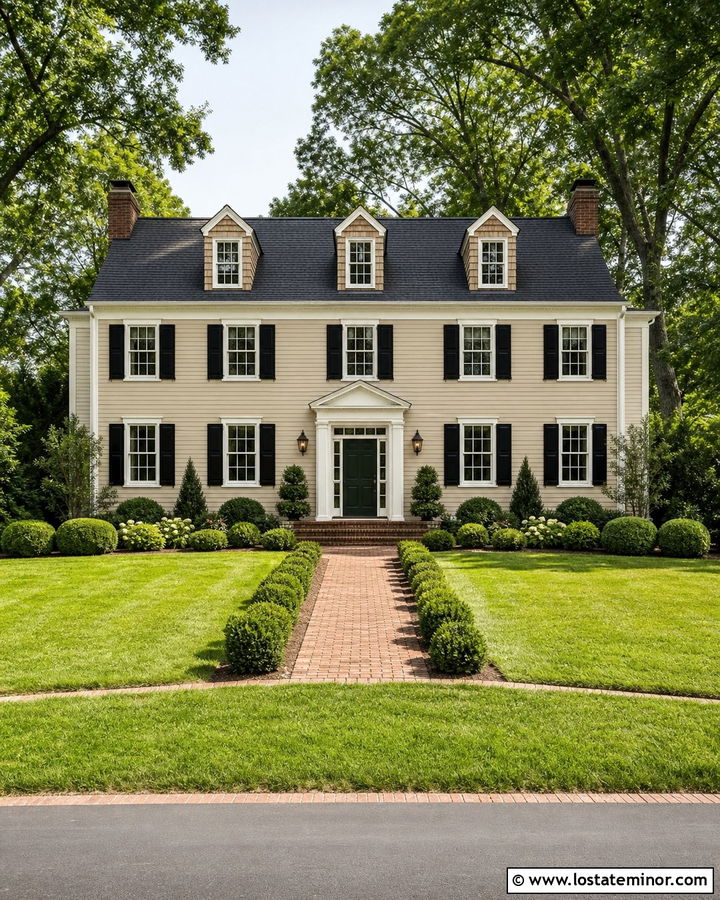 Sand Colonial With Cedar Shake Dormers - 30 Sand House Design With Cedar Shake Ideas