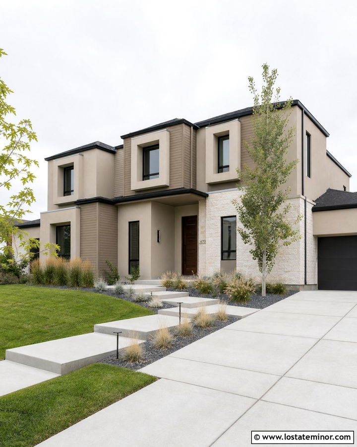 Sand Contemporary House With Box Dormers - 30 Sand House Design With Dormers Ideas