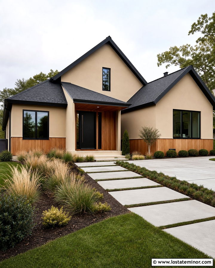 Sand Contemporary House With Wood Wainscoting - 30 Sand House Design With Wainscoting Ideas