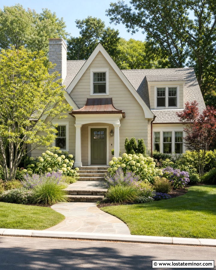 Sand Cottage House With Copper Portico - 30 Sand House Design With Portico Ideas