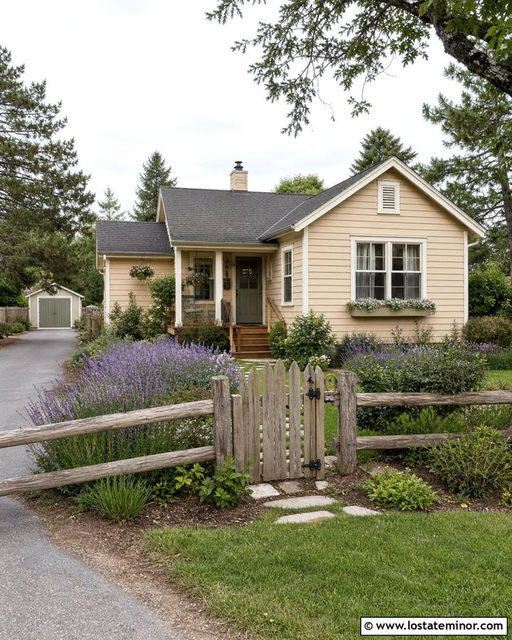 Sand Cottage With Split Rail Fence - 30 Sand House Design With Fence Ideas