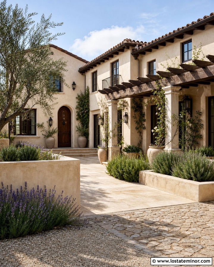 Sand Courtyard House With Covered Walkway - 30 Sand House Design With Walkway Ideas